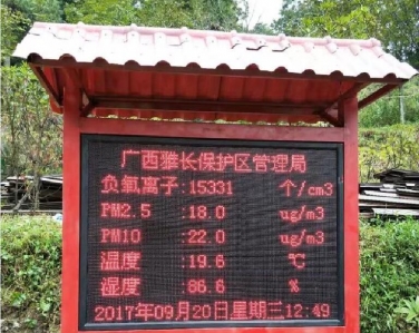 景區(qū)生態(tài)負氧離子環(huán)境監(jiān)測方案