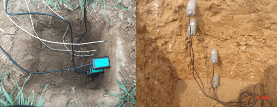 墑情自動監測儀器安裝現場二